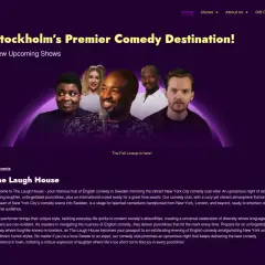 En grupp komiker redo för standup i Sverige. Upplev skratt och punchlines på The Laugh House.