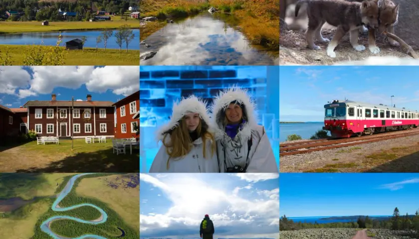 Upplev Norrbottens aktiviteter: vackra landskap, vilda djur, tåg, ishotell och vandring.