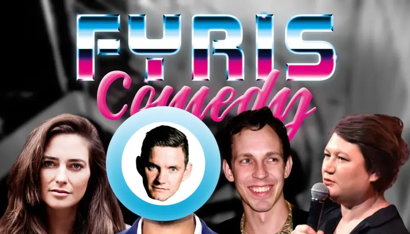 Fyris Comedy i Uppsala: fyra komiker redo att få dig att skratta.